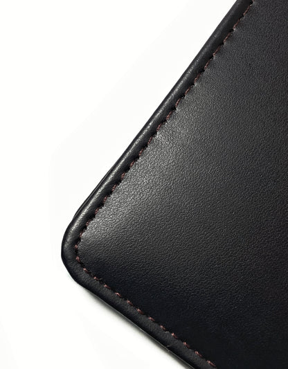 Classic Brown Leather Wallet with Hand-Stitched Detail | Cardswap Genuine Leather