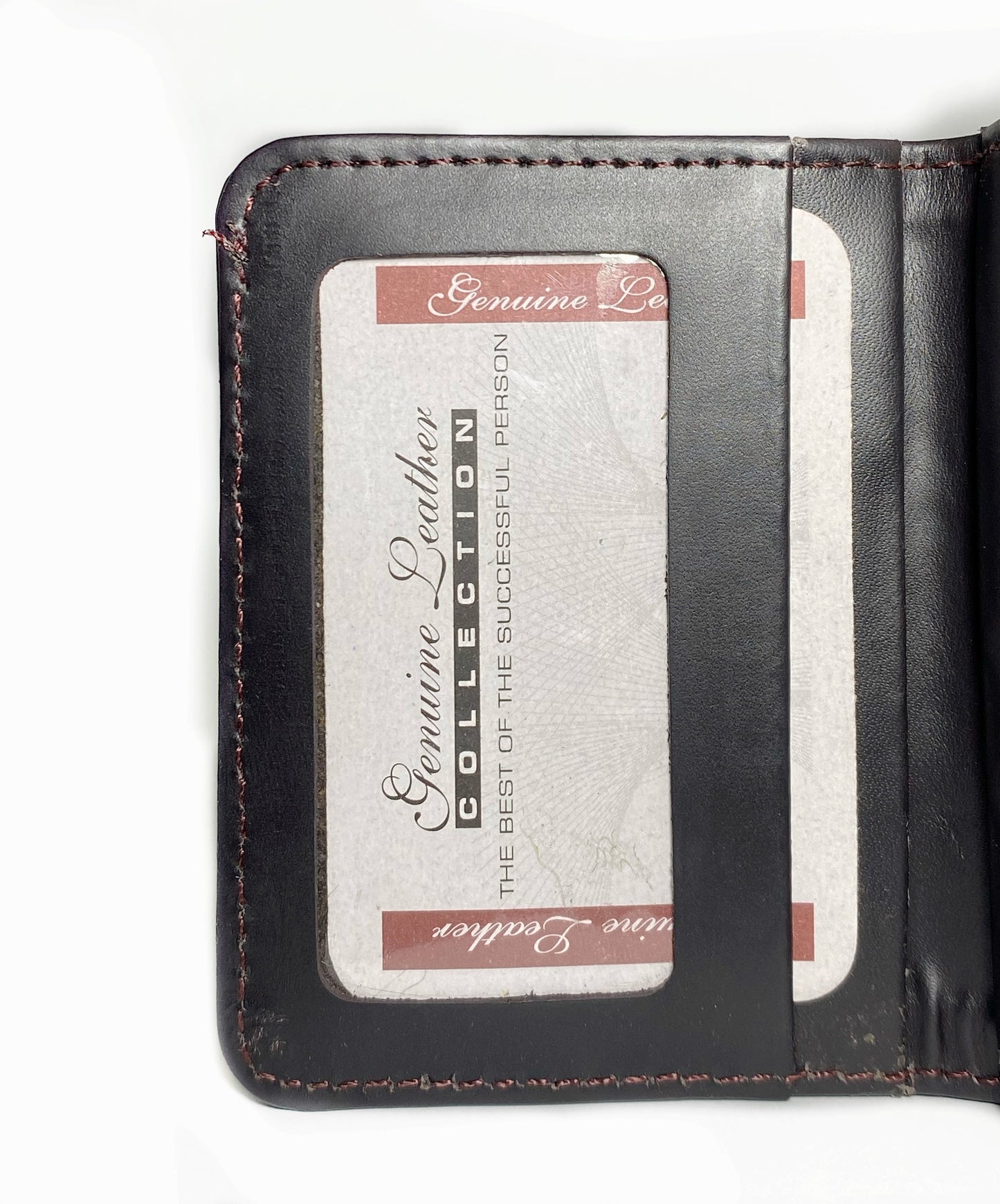 Classic Brown Leather Wallet with Hand-Stitched Detail | Cardswap Genuine Leather