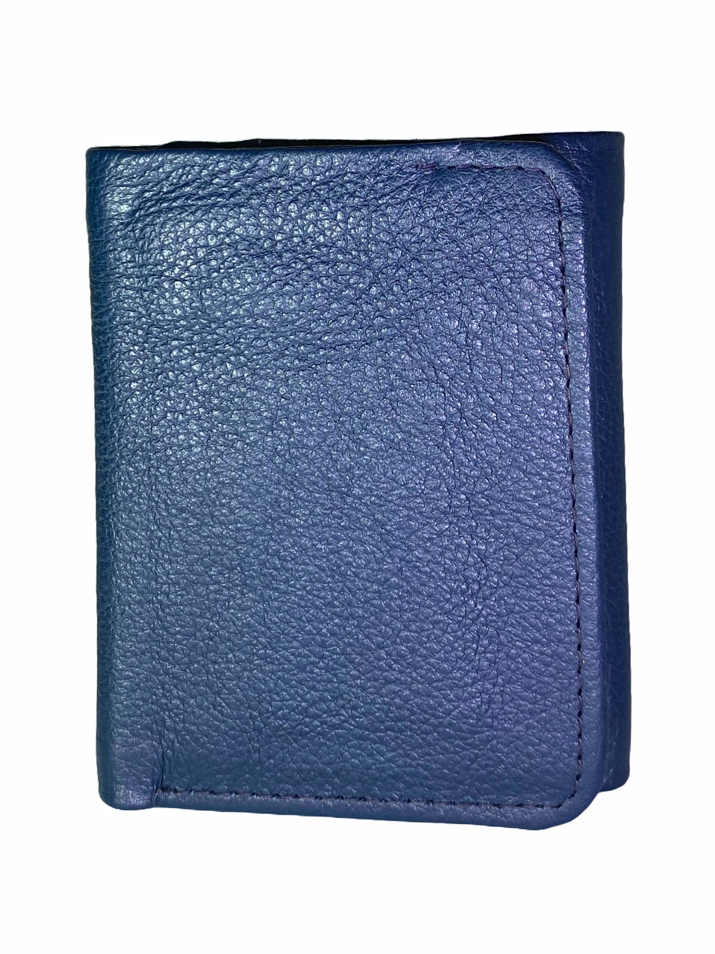 Navy Blue Genuine Leather Wallet – Compact, Durable, and Stylish